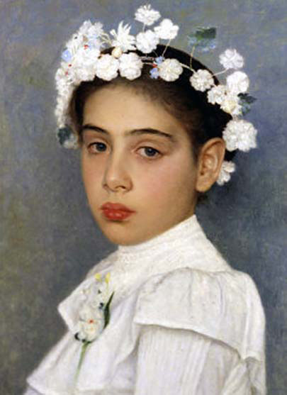 Girl with Flowers in her Hair